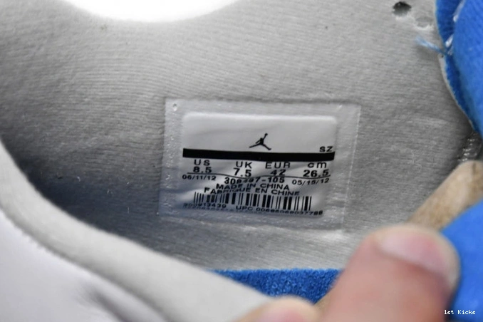 1st Kicks 4 Jordan Retro (2012) Military Air 308497-105 Blue 0821